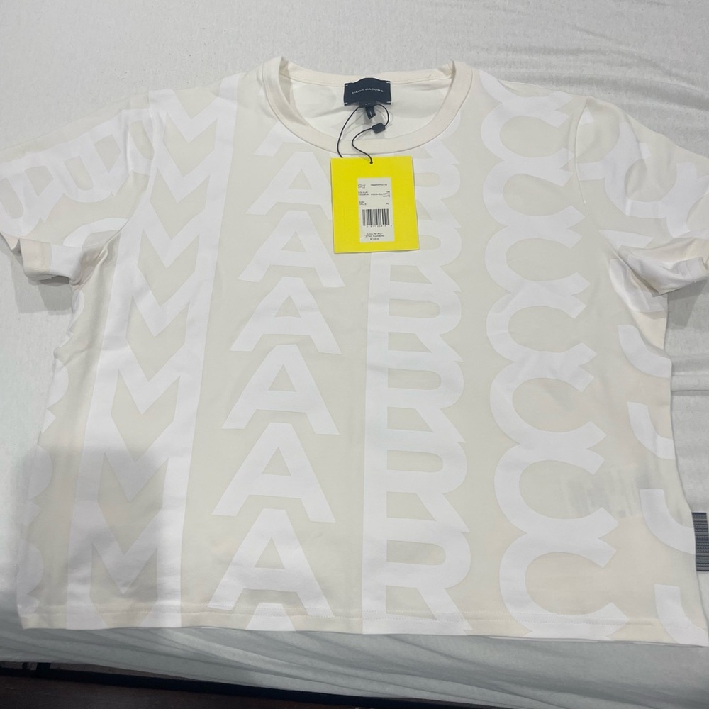 Marc Jacobs Cream Short Sleeve Tee